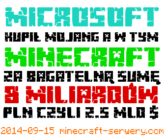 Microsoft kupił mojang a w tym Minecrafta