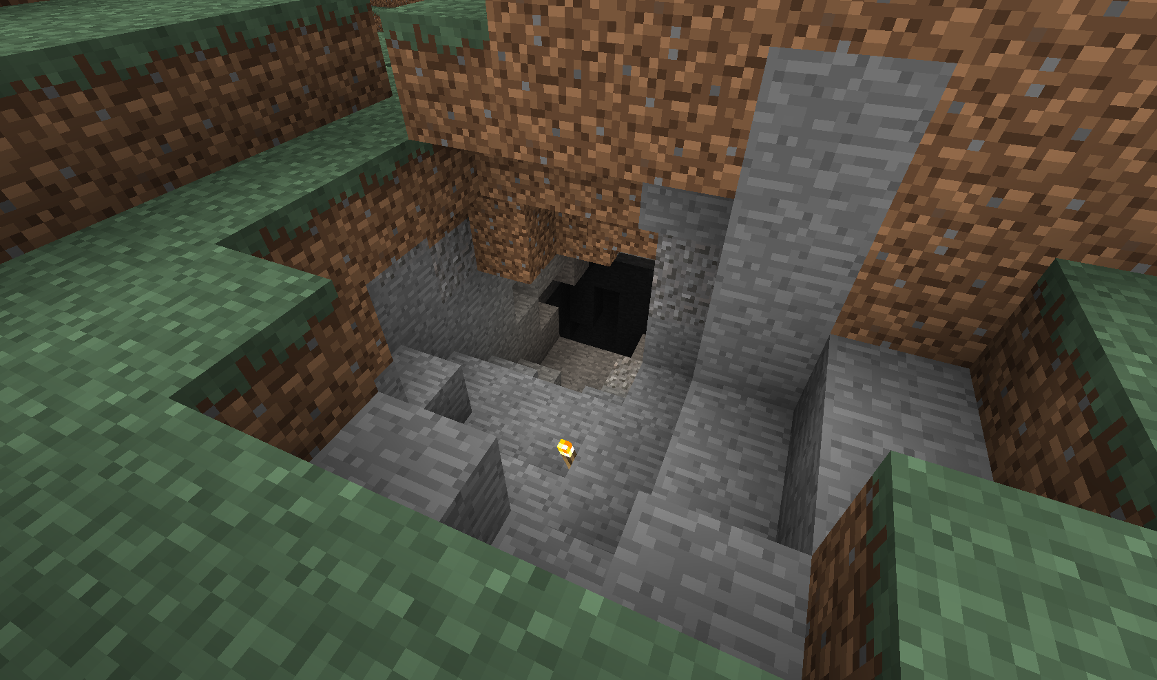 Minecraft - wejście do jaskini