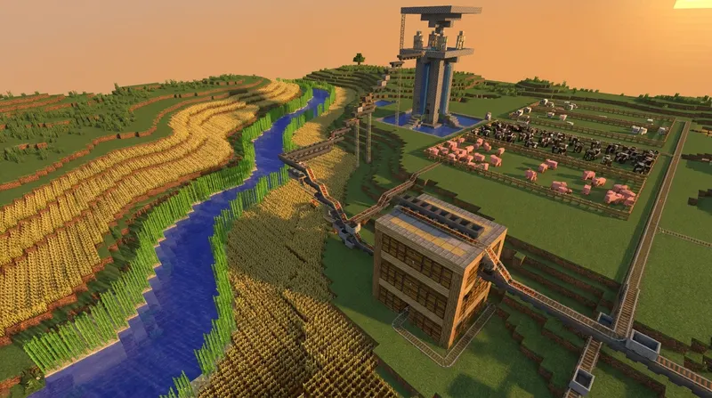 farma minecraft Automatyczna farma minecraft z systemem redstone i hopperami