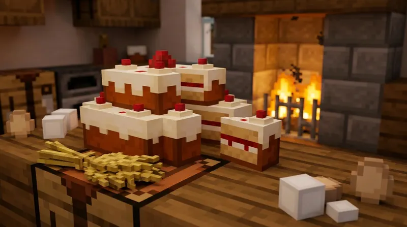 jak zrobić ciasto w minecraft Stół rzemieślniczy z przepisem na ciasto w Minecraft - craftowanie