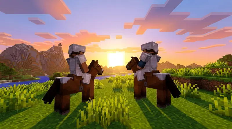 jak zrobić siodło w minecraft Gracz w Minecraft z siodłem na koniu w grze jak zrobić siodło