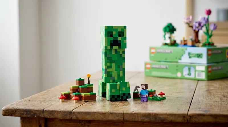 minecraft lego creeper Zestaw klocków minecraft lego creeper 21276 z charakterystyczną zieloną postacią