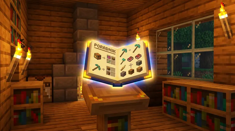 poradnik minecraft Gracz budujący dom w Minecraft według poradnika dla początkujących