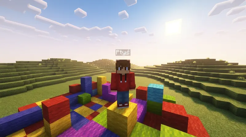 Ptyś skin minecraft wyświetlony na postaci gracza w grze