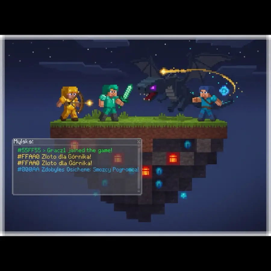 Cmentarzysko serwerów Minecraft - Serwery które padły. — ilustracja Minecraft
