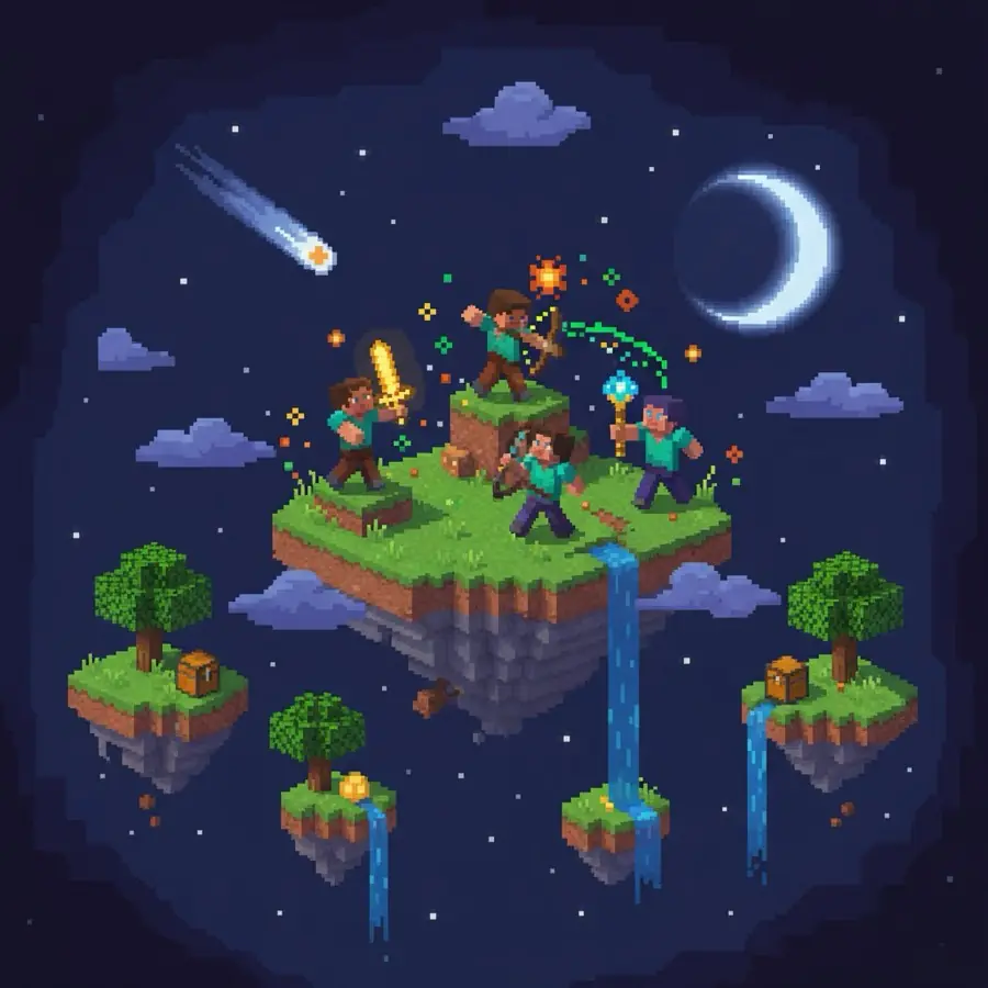 Serwery SkyWars Minecraft 2026 — grafika towarzysząca artykułowi Serwery SkyWars Minecraft 2026 — ilustracja Minecraft